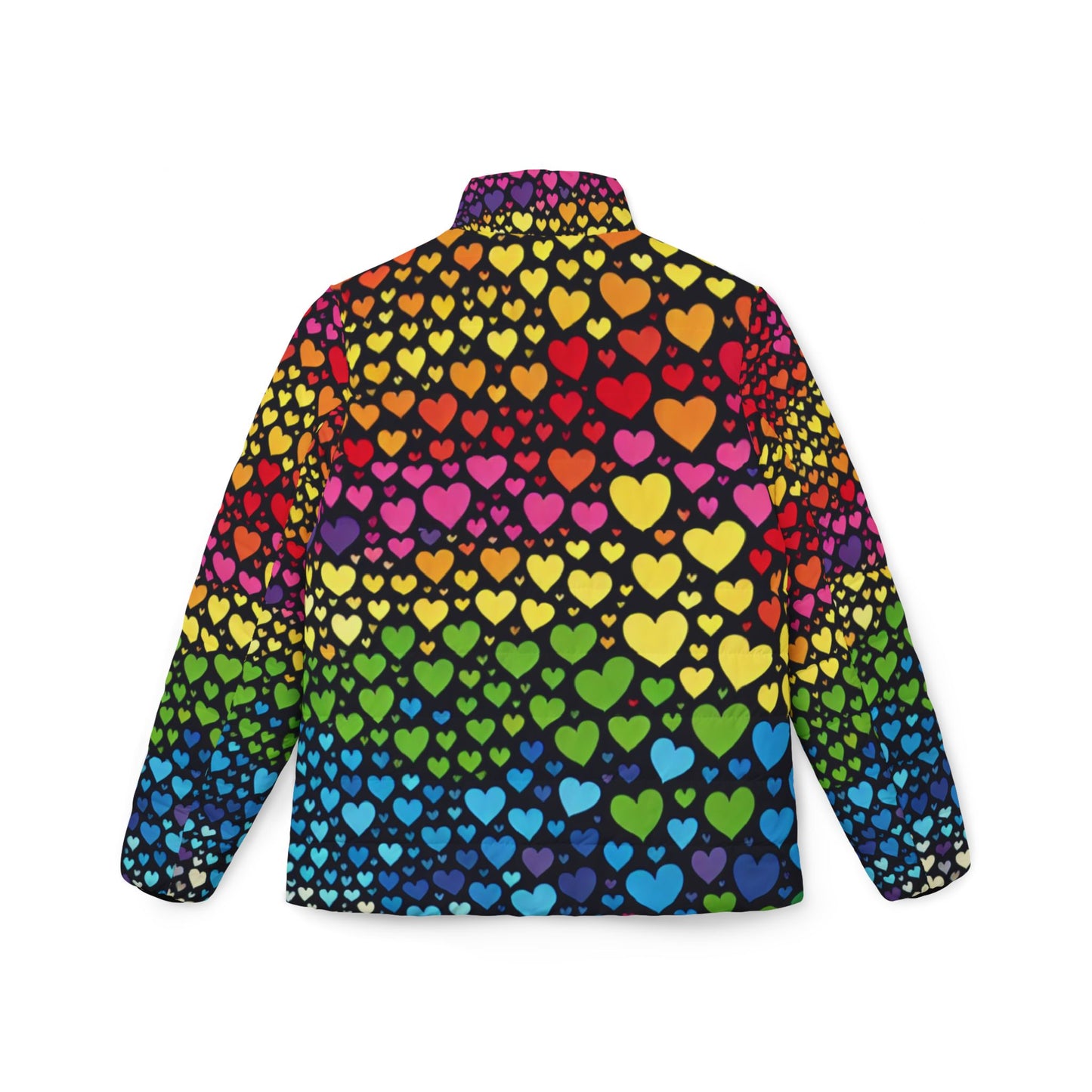 Heart Print Puffer Jacket - Cozy Winter Style That Steals Hearts