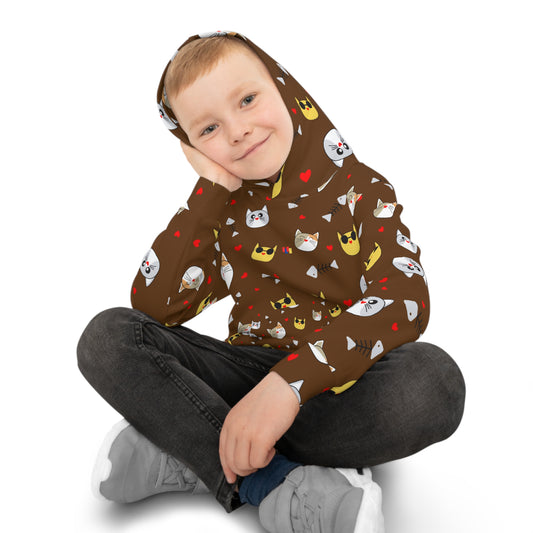 Adorable Cat Hoodie for Kids - Super Soft & Cozy Animal Print Sweatshirt