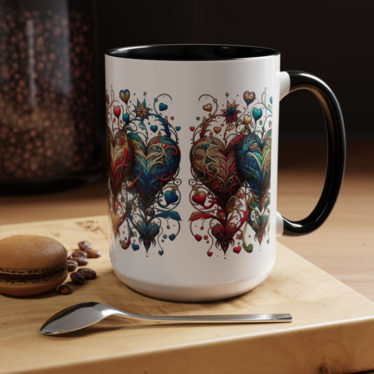 Romantic Heart Coffee Mug - Perfect for Coffee Lovers
