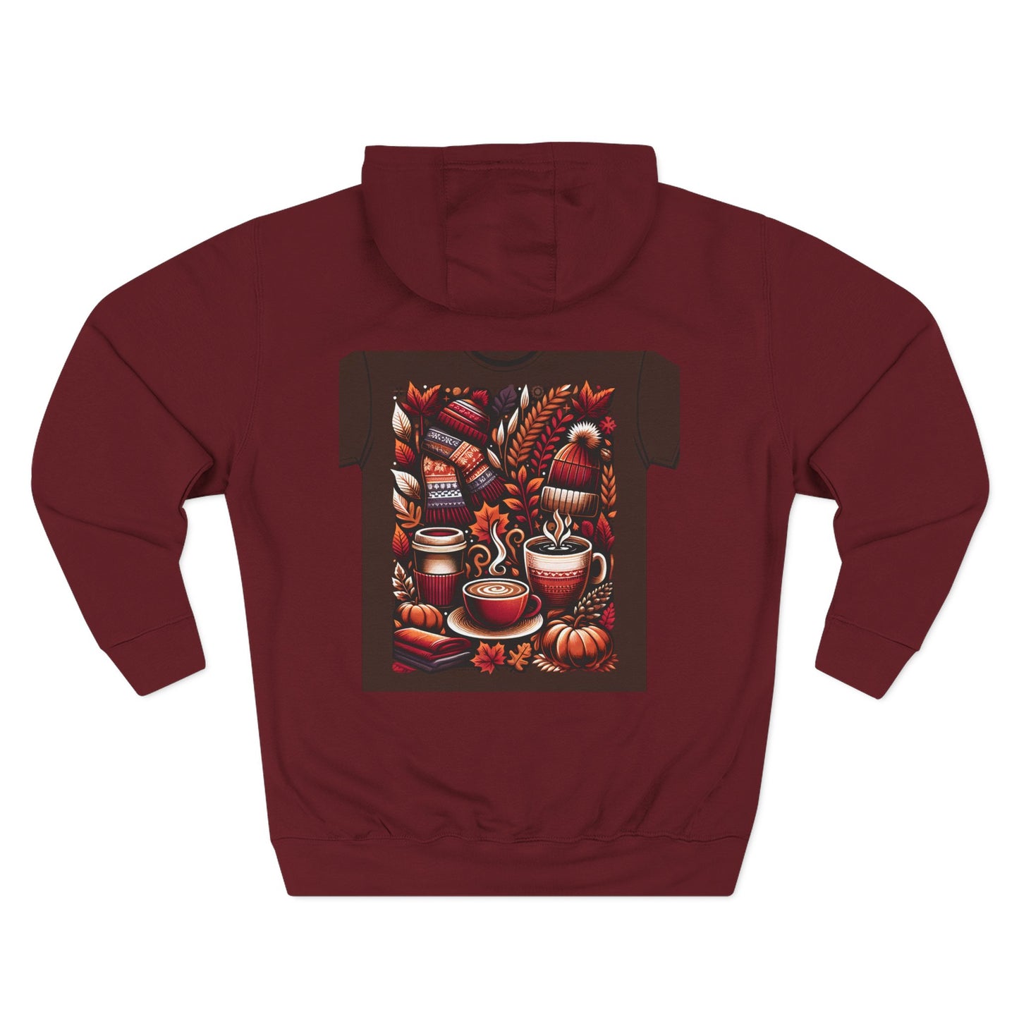 Ultimate Cozy Autumn Hoodie - Three-Panel Fleece Design Perfect for Fall & Thanksgiving