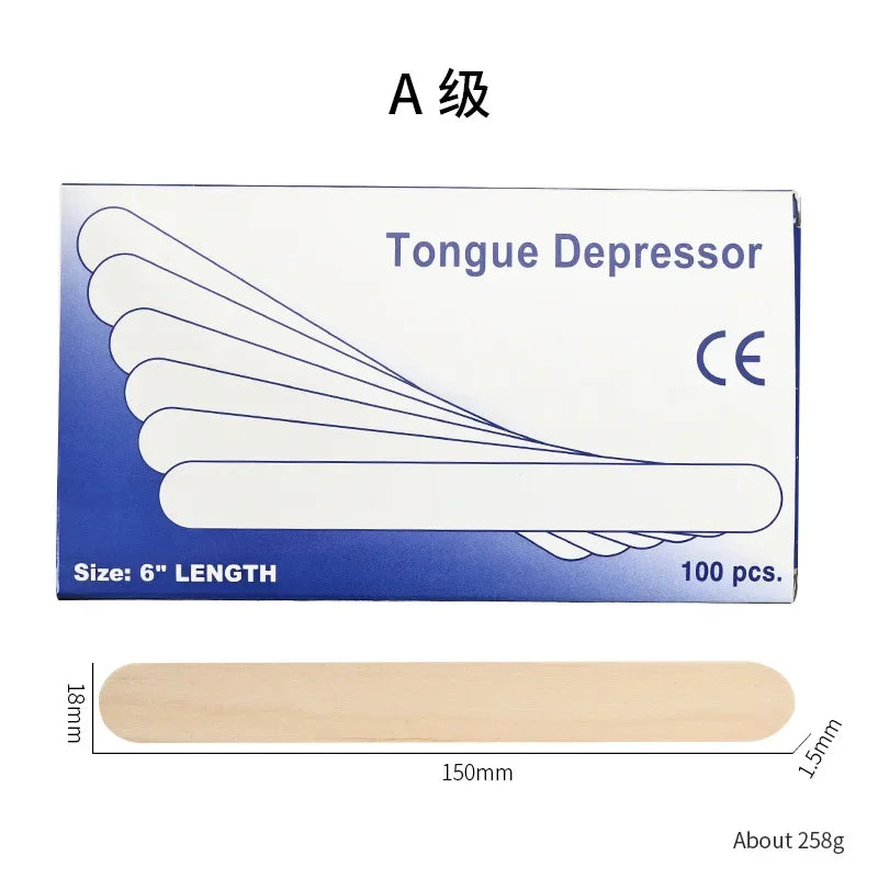 Premium Disposable Wood Spatulas - Professional Hair Removal & Waxing Sticks (50/100/200 PCS)