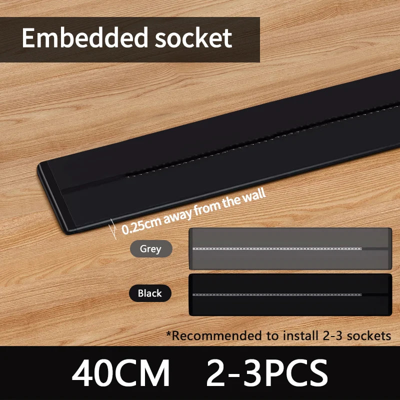 Wall Power Track Socket - Universal EU/UK Standard