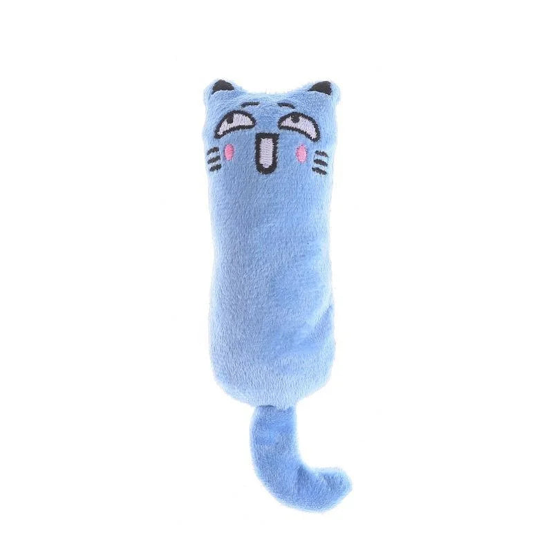 Interactive Catnip Cat Toy - Rustle Sound Plush Pillow for Teeth Grinding & Play