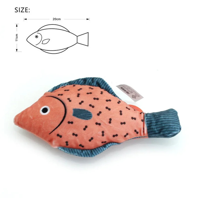 3D Catnip Fish Cat Toy - Interactive Plush Goldfish with Sound