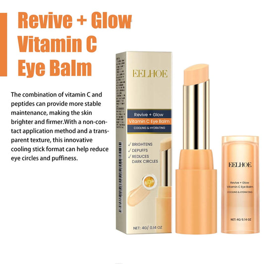 Vitamin C Eye Balm Stick - Brightening Eye Cream for Dark Circles & Puffiness