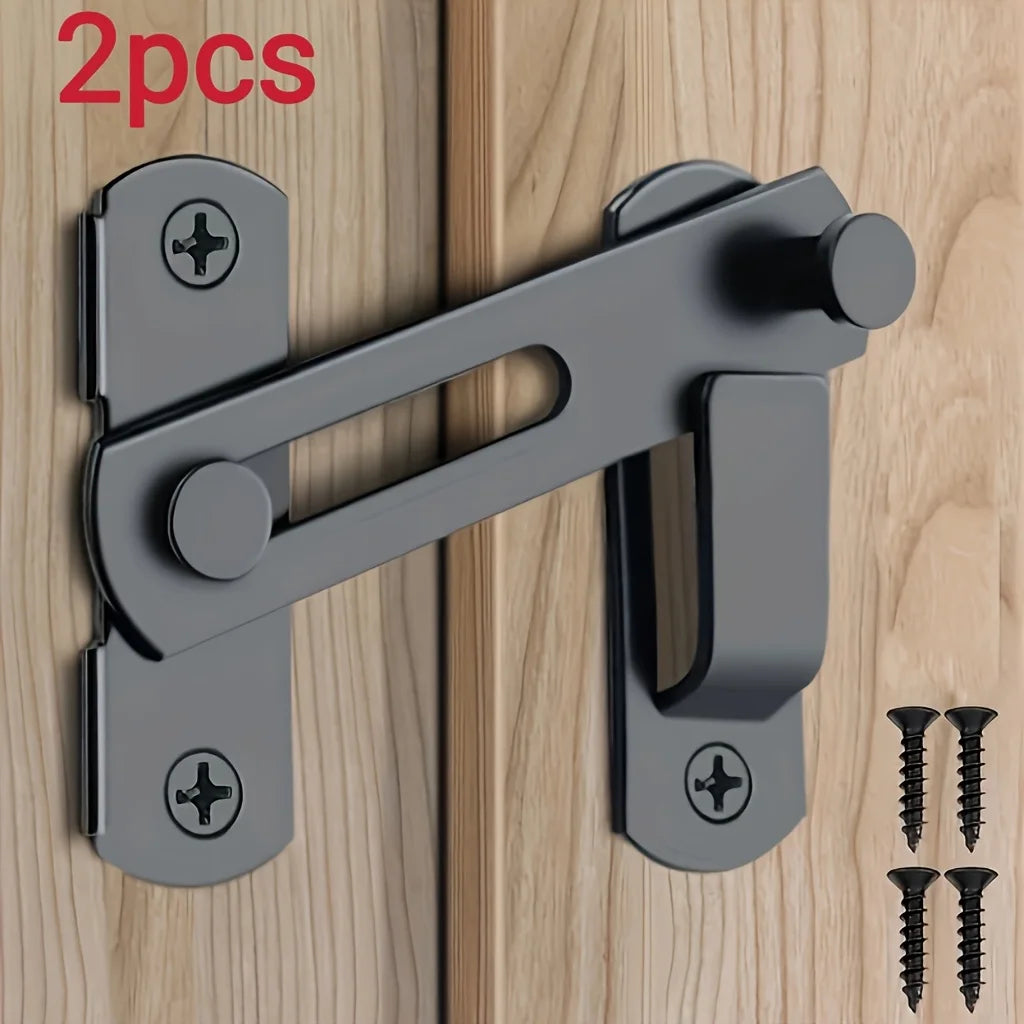 Stainless Steel Barn Lock - 180° Flip Latch with 2 Keys