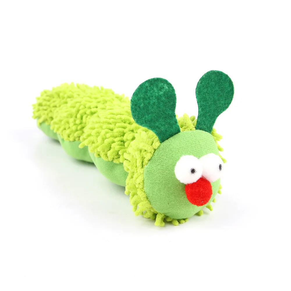 Cat Chew Toy with Catnip & Silvervine - Interactive Caterpillar Molar Toy