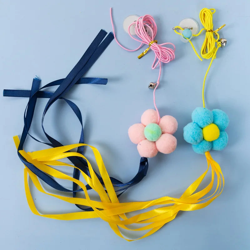 Cat Toy Set - Swing, Sticky Disc & Teasing Rope (7-Piece Interactive Play Collection)