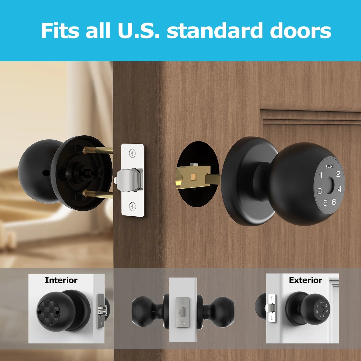 Viladepot Smart Lock - Fingerprint & App Control Electronic Door Lock