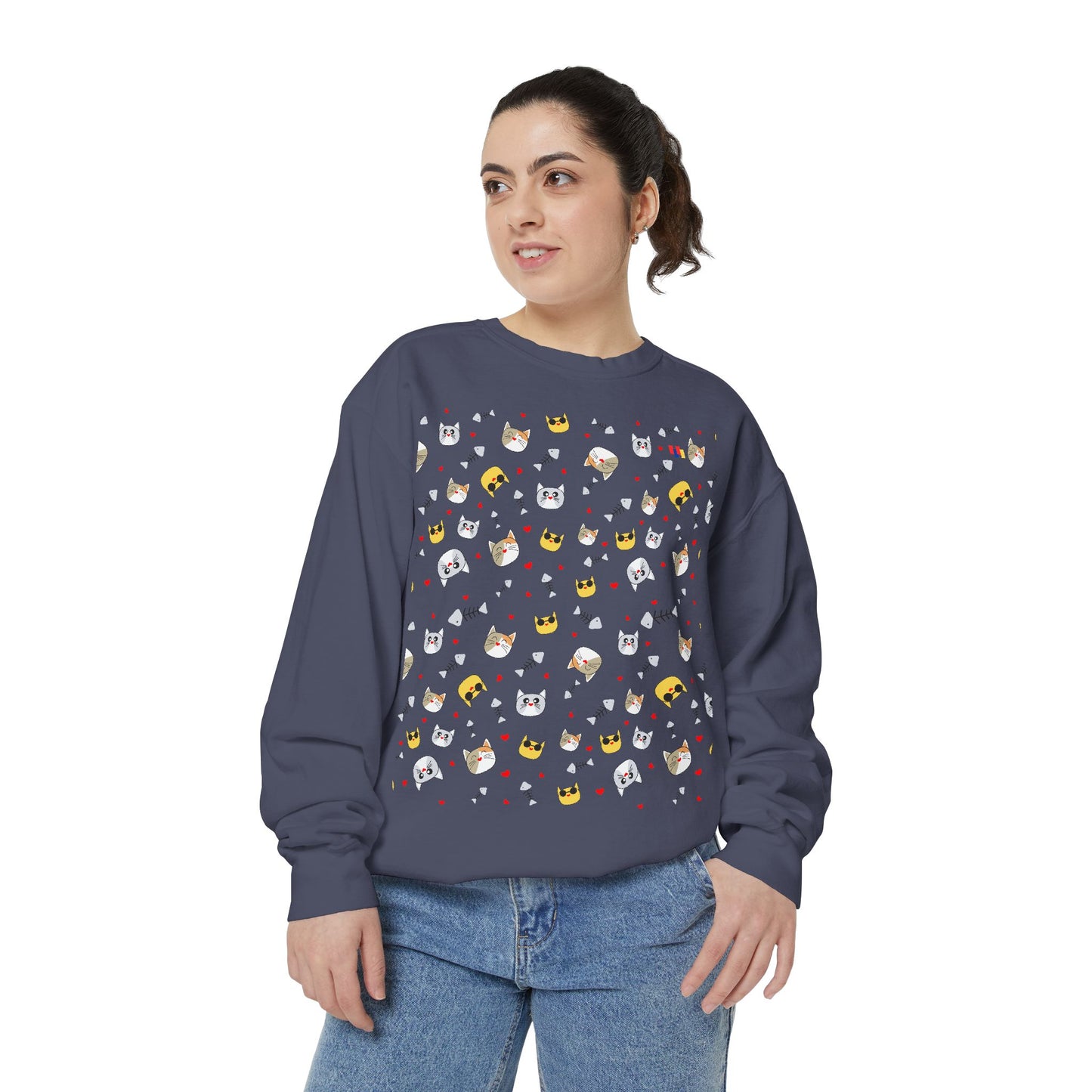 Adorable Cat Lover's Dream Sweatshirt - Ultra-Soft Garment-Dyed Comfort