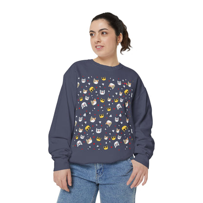 Adorable Cat Lover's Dream Sweatshirt - Ultra-Soft Garment-Dyed Comfort