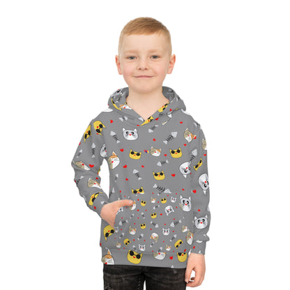 Light Gray Kids Hoodie - Nature-Inspired Design | Cozy Pullover