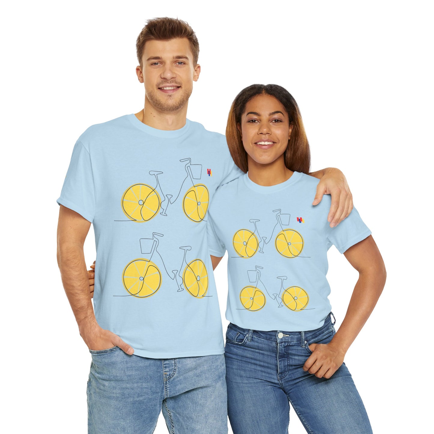 Lemon Bicycle Unisex Heavy Cotton Tee - Fun Graphic Shirt for Cyclists