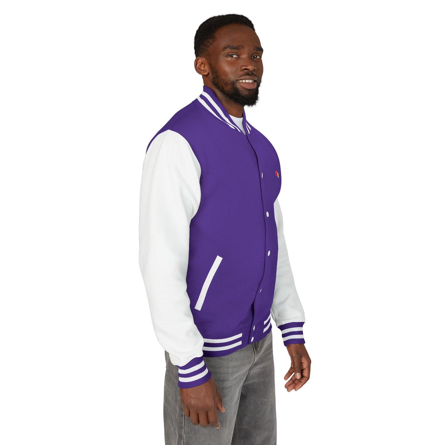 Premium Heavyweight Letterman Jacket - Vintage Athletic Style