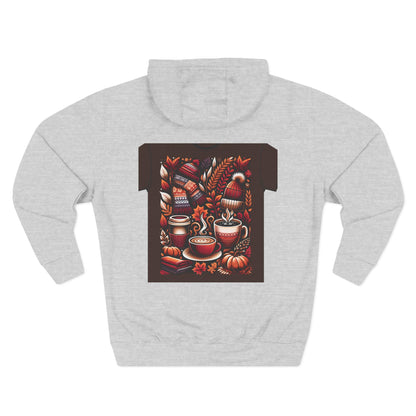 Ultimate Cozy Autumn Hoodie - Three-Panel Fleece Design Perfect for Fall & Thanksgiving
