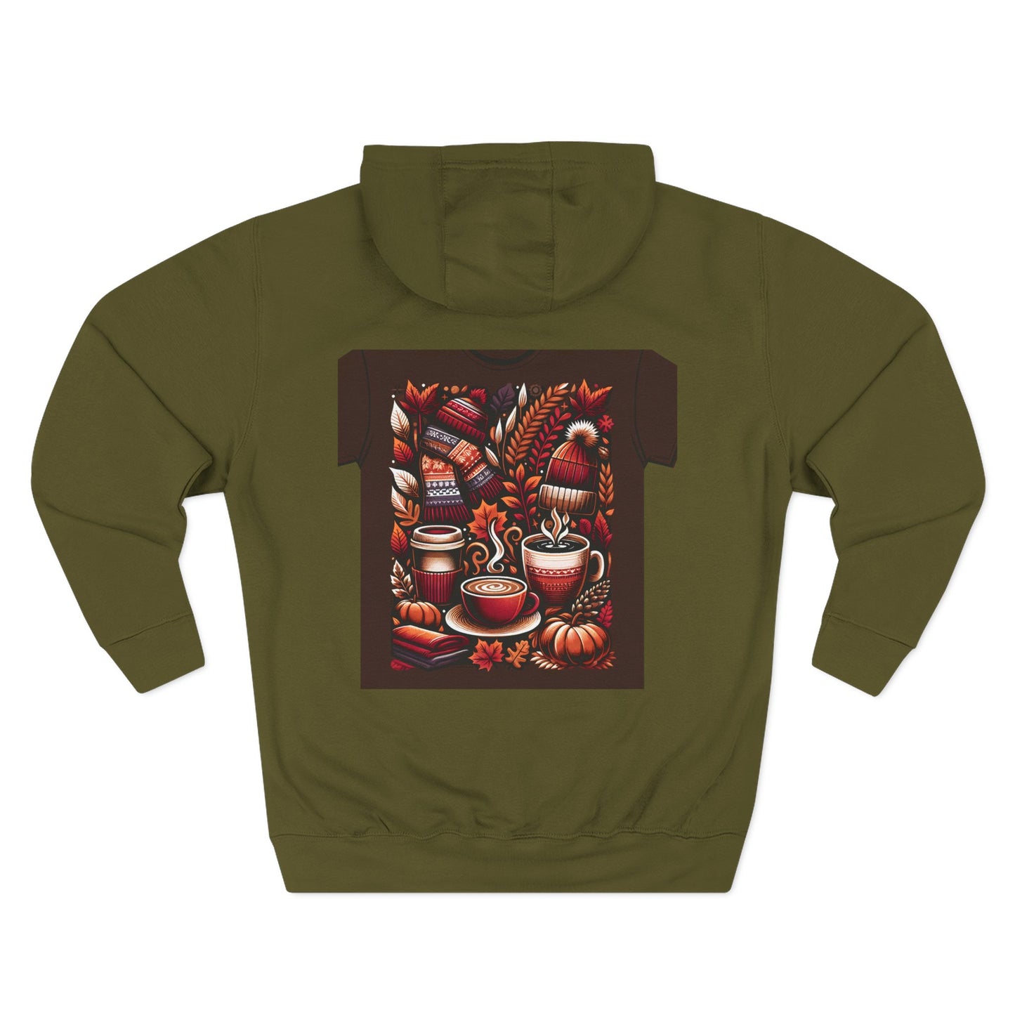 Ultimate Cozy Autumn Hoodie - Three-Panel Fleece Design Perfect for Fall & Thanksgiving