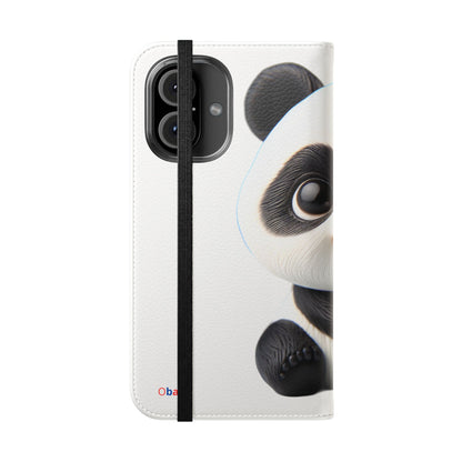 PandaPal Cute Panda Flip Case - Stylish Protection for Kids' Phones, Perfect Gift for Animal Lovers
