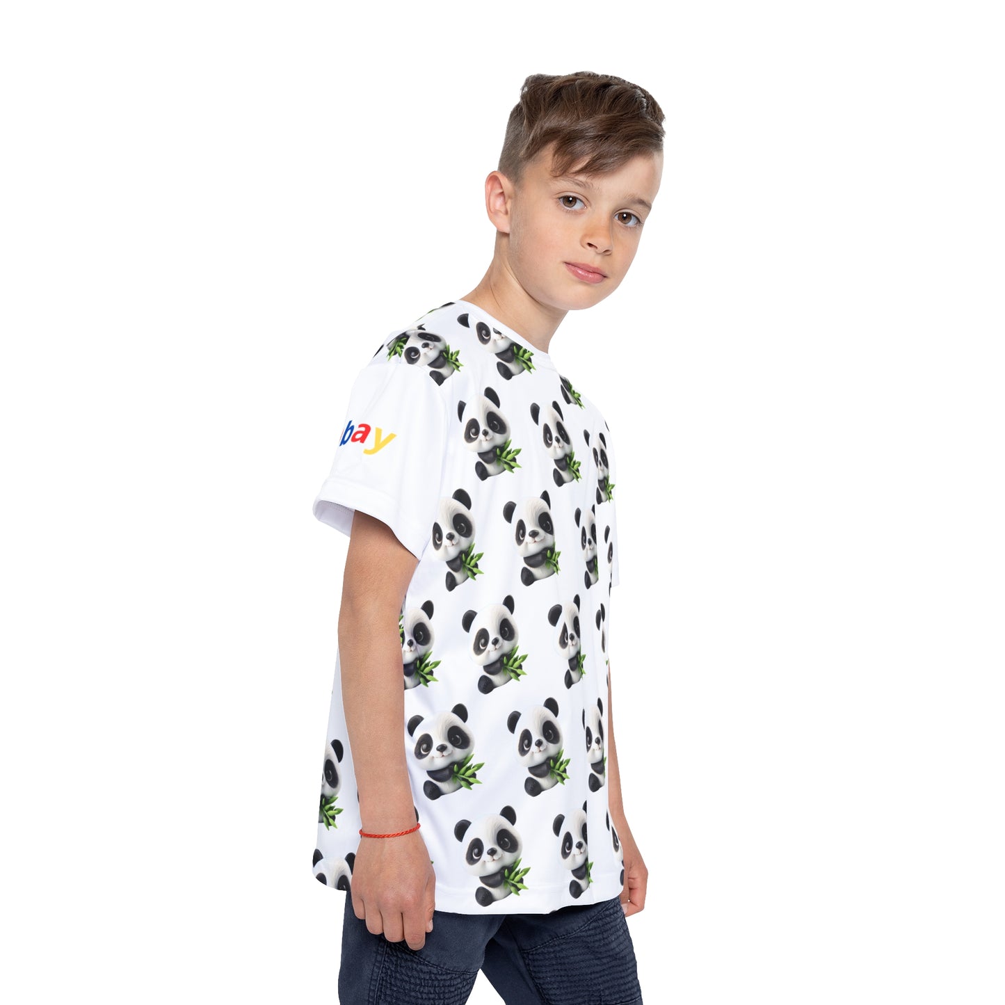 Panda Print Kids Sports Jersey - Adorable Athletic Tee for Playtime