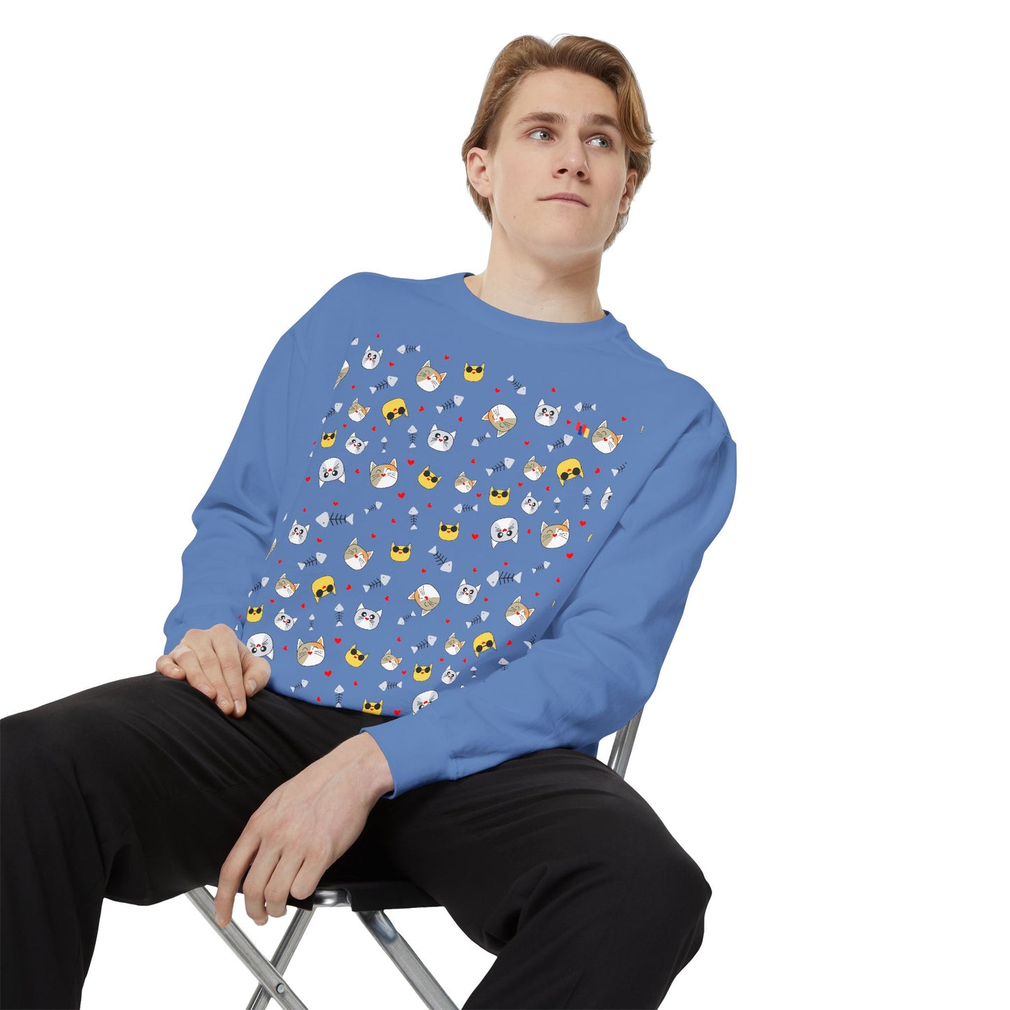 Adorable Cat Lover's Dream Sweatshirt - Ultra-Soft Garment-Dyed Comfort