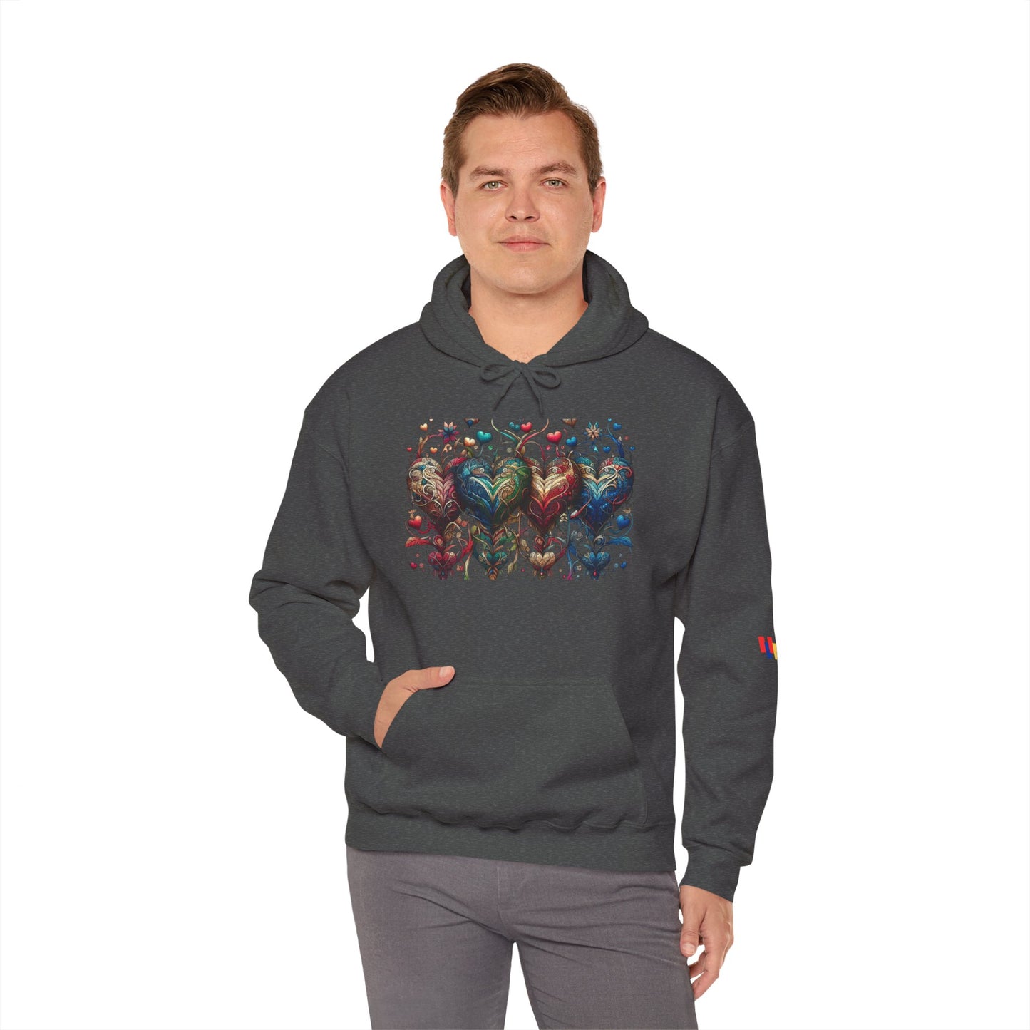 Love-Struck Hearts Hoodie - Ultra-Soft Unisex Comfort That Steals Hearts