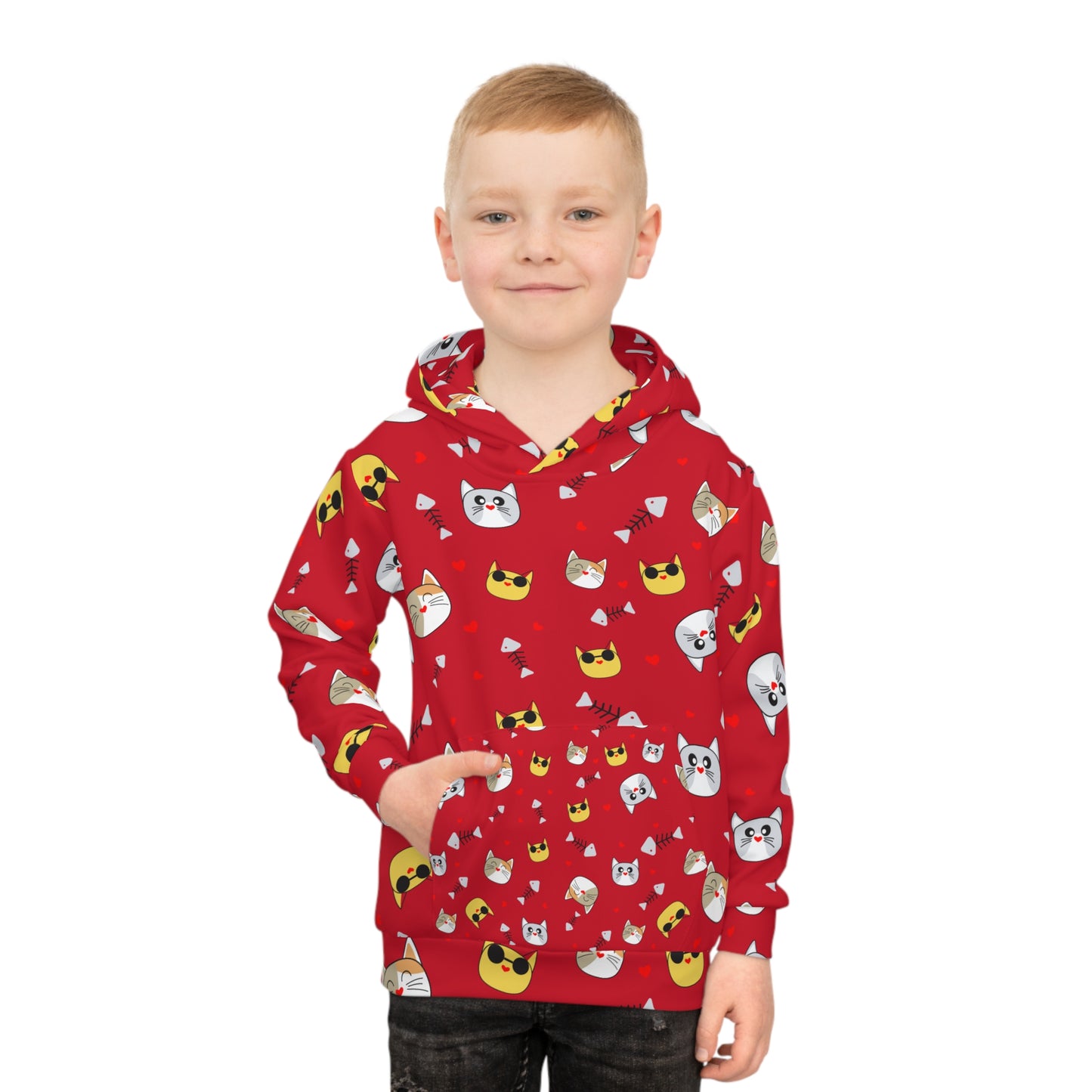 Adorable Cat Hoodie for Kids - Cozy Animal Print Sweatshirt That Kids Love