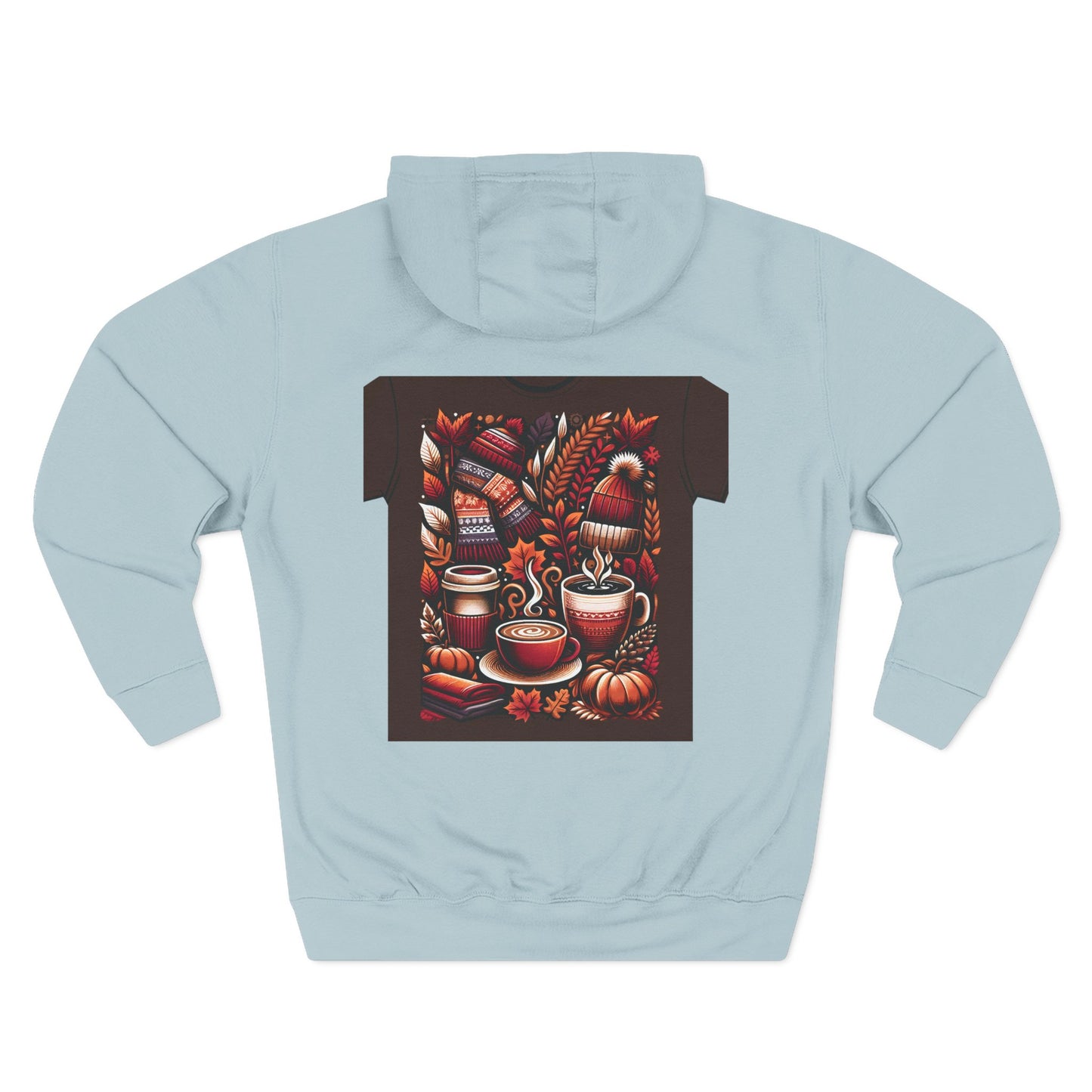 Ultimate Cozy Autumn Hoodie - Three-Panel Fleece Design Perfect for Fall & Thanksgiving