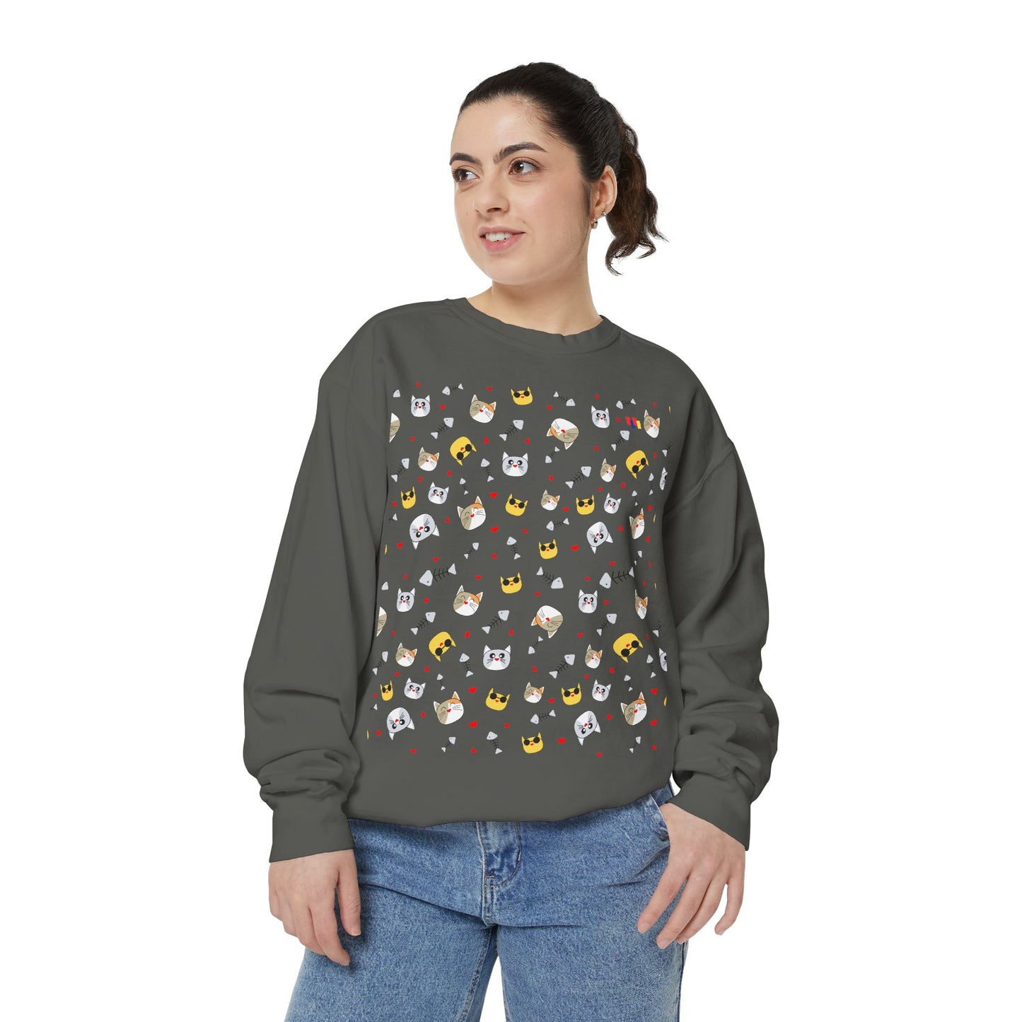 Adorable Cat Lover's Dream Sweatshirt - Ultra-Cozy Unisex Design