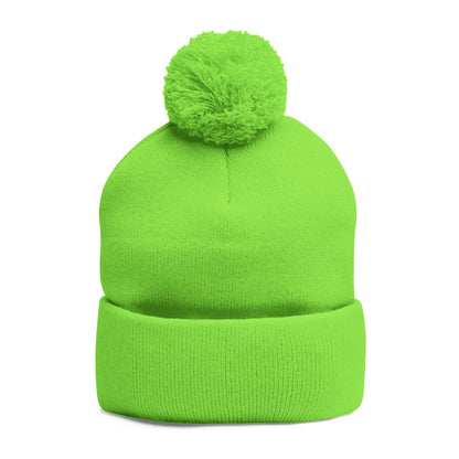 Premium Embroidered Pom-Pom Winter Beanie - Cozy Knit Cap for Ultimate Warmth & Style