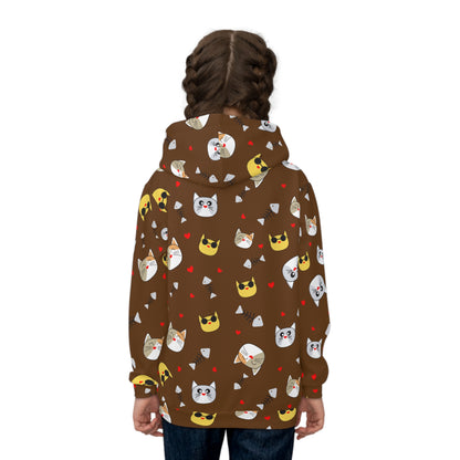 Adorable Cat Hoodie for Kids - Super Soft & Cozy Animal Print Sweatshirt