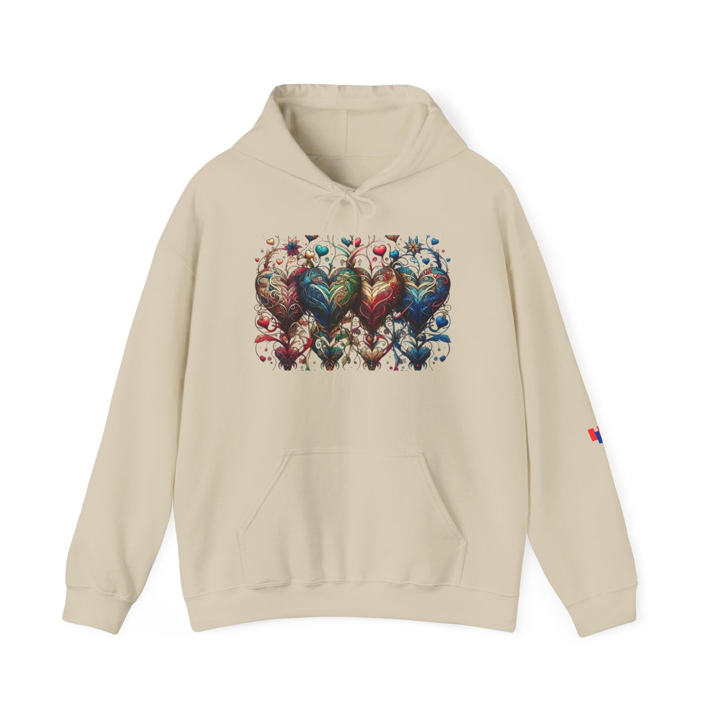 Love-Struck Hearts Hoodie - Ultra-Soft Unisex Comfort That Steals Hearts