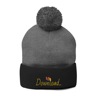Premium Embroidered Pom-Pom Winter Beanie - Cozy Knit Cap for Ultimate Warmth & Style