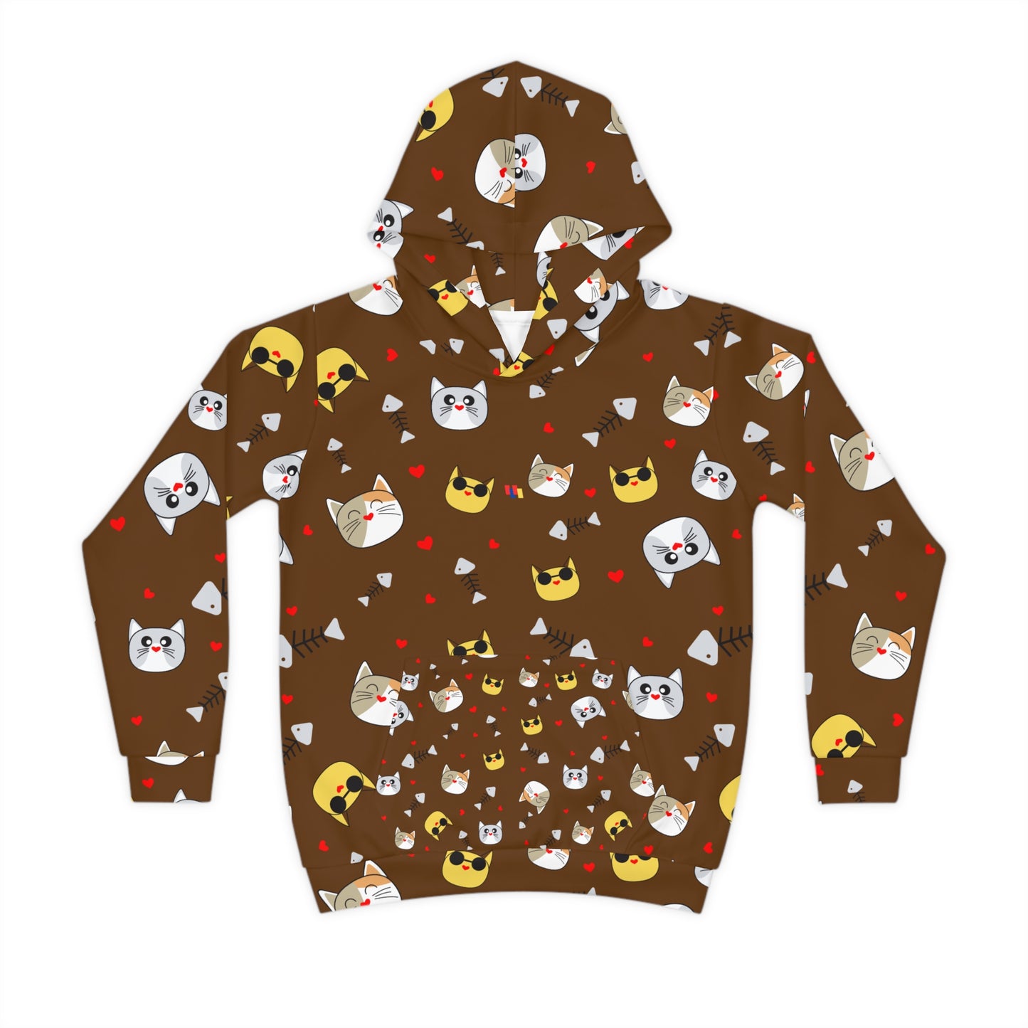 Adorable Cat Hoodie for Kids - Super Soft & Cozy Animal Print Sweatshirt