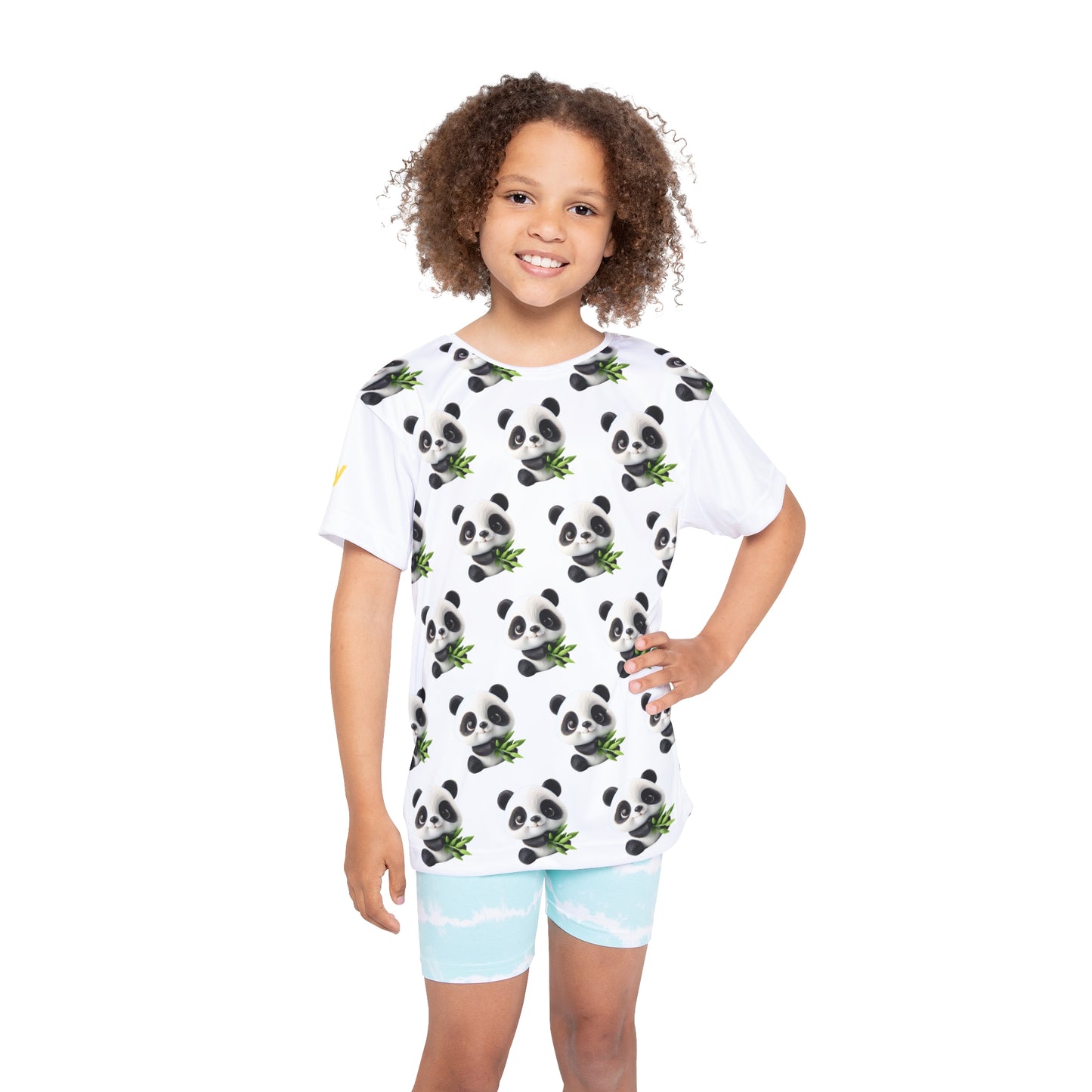 Panda Print Kids Sports Jersey - Adorable Athletic Tee for Playtime