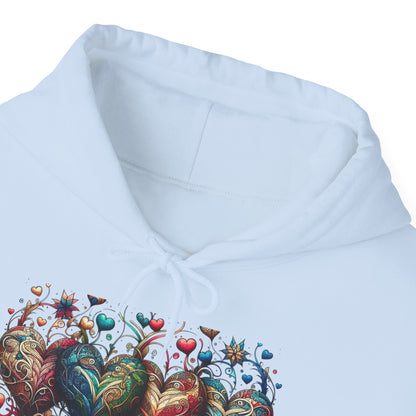 Love-Struck Hearts Hoodie - Ultra-Soft Unisex Comfort That Steals Hearts