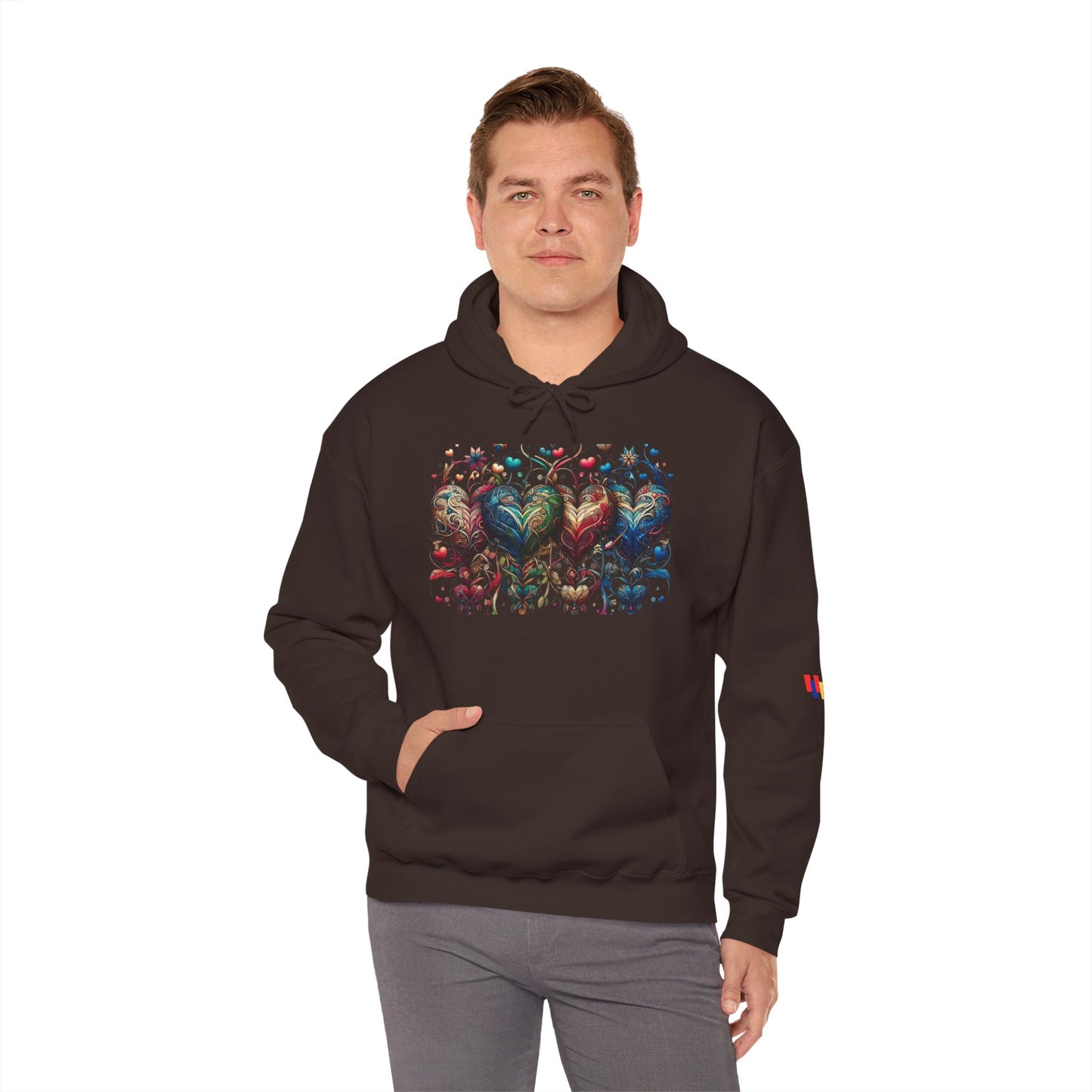 Love-Struck Hearts Hoodie - Ultra-Soft Unisex Comfort That Steals Hearts