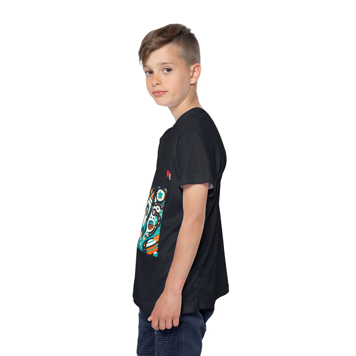 Obay Cosmic Kids Space Adventure Jersey - Colorful Rocket Design for Young Explorers