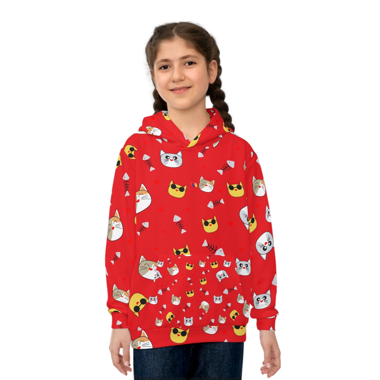 Red Obay Kids Nature Hoodie - Bright Red Children's Pullover