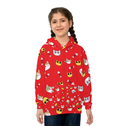 Red Obay Kids Nature Hoodie - Bright Red Children's Pullover