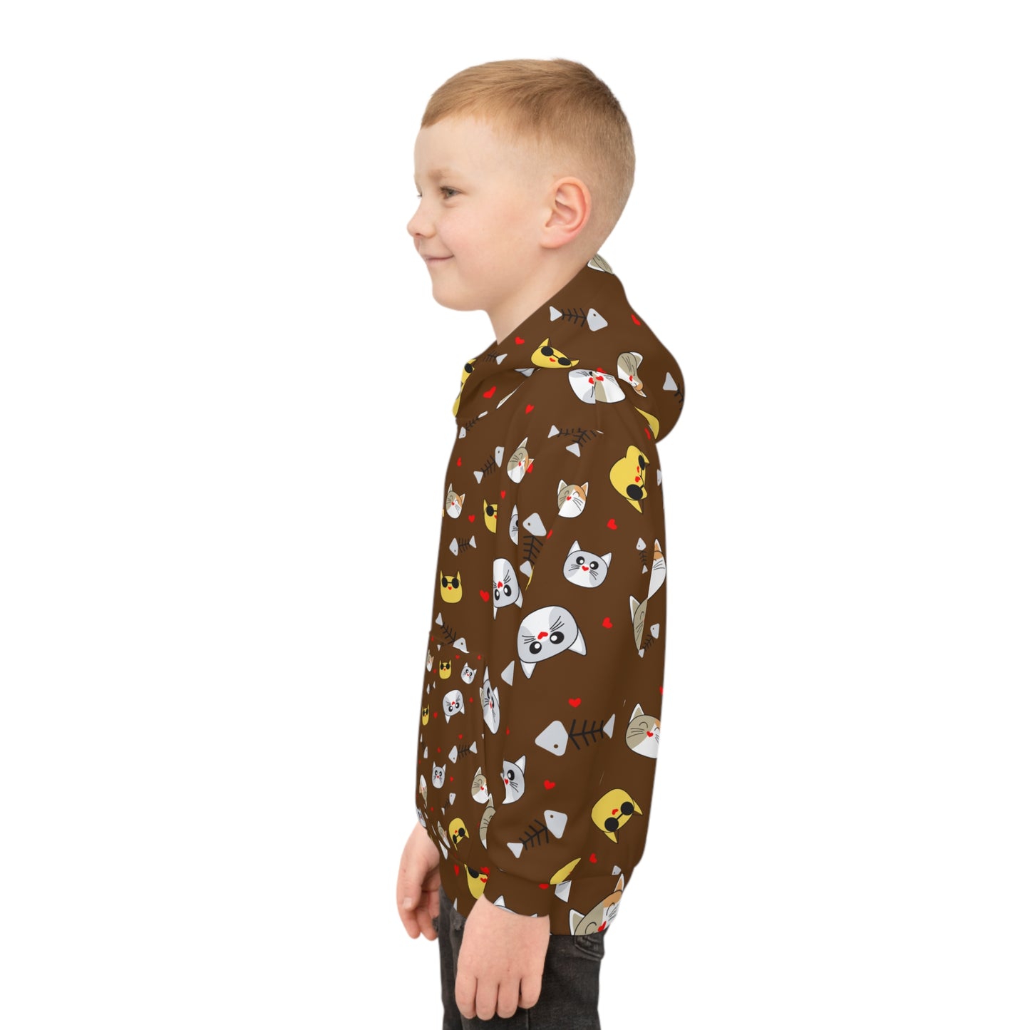 Adorable Cat Hoodie for Kids - Super Soft & Cozy Animal Print Sweatshirt