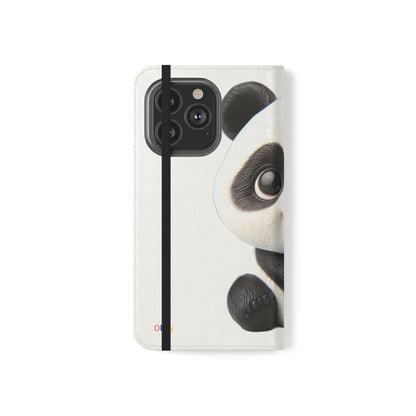 PandaPal Cute Panda Flip Case - Stylish Protection for Kids' Phones, Perfect Gift for Animal Lovers