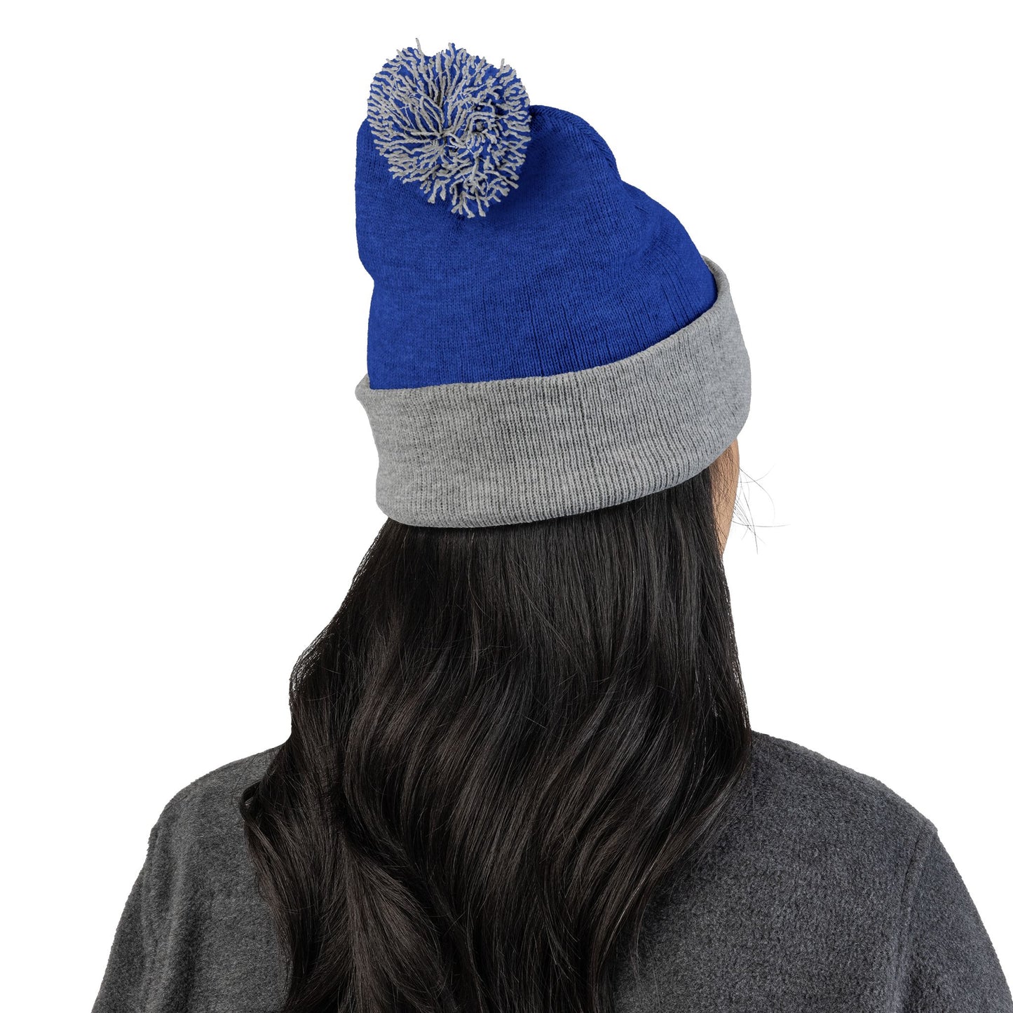 Premium Embroidered Pom-Pom Winter Beanie - Cozy Knit Cap for Ultimate Warmth & Style