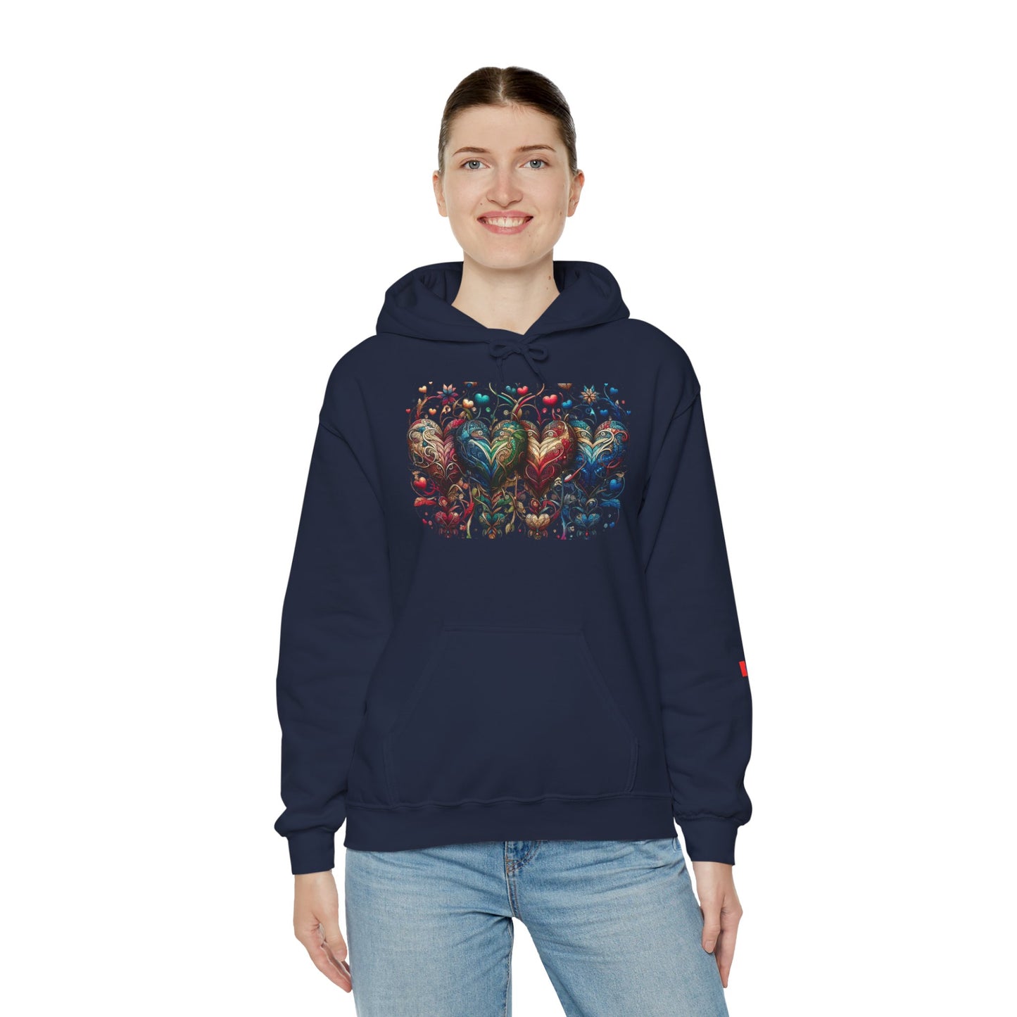 Love-Struck Hearts Hoodie - Ultra-Soft Unisex Comfort That Steals Hearts