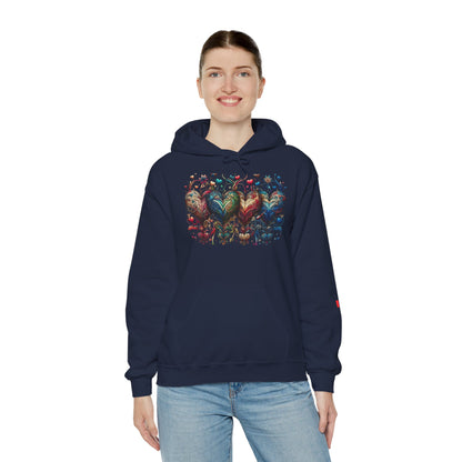Love-Struck Hearts Hoodie - Ultra-Soft Unisex Comfort That Steals Hearts