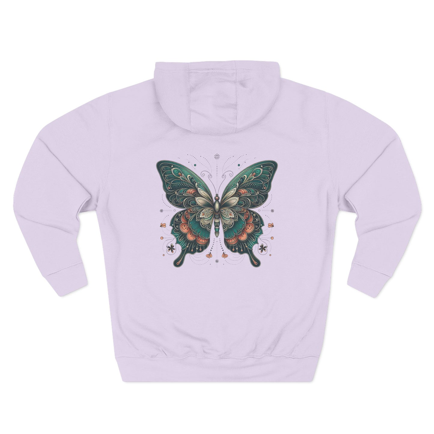 Boho Butterfly Hoodie | Cozy Fleece Unisex Sweatshirt for Nature Lovers | Stylish Spring Layering