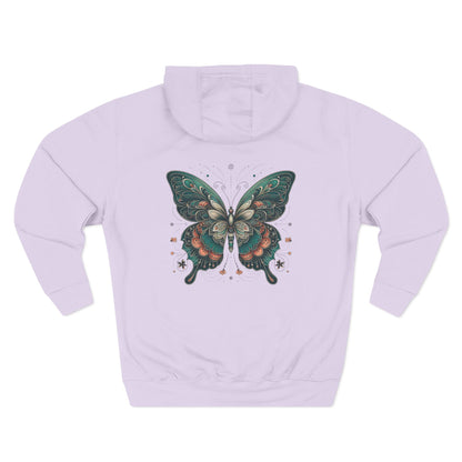 Boho Butterfly Hoodie | Cozy Fleece Unisex Sweatshirt for Nature Lovers | Stylish Spring Layering