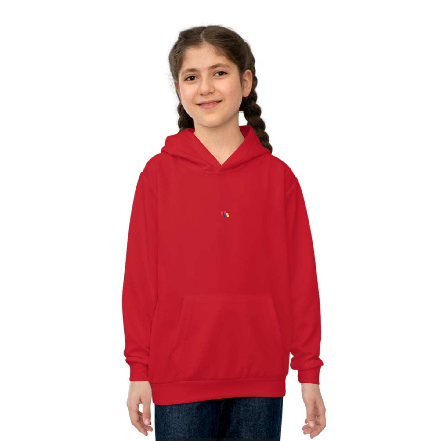 Adventure Awaits Kids Hoodie - Red Nature Design