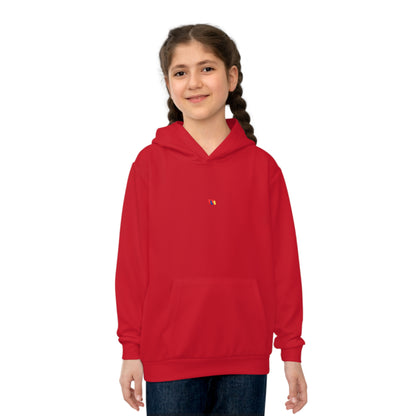 Adventure Awaits Kids Hoodie - Red Nature Design