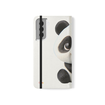 PandaPal Cute Panda Flip Case - Stylish Protection for Kids' Phones, Perfect Gift for Animal Lovers