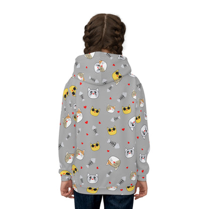 Vibrant Silver Kids Hoodie - Ultra-Soft Premium Cotton Pullover