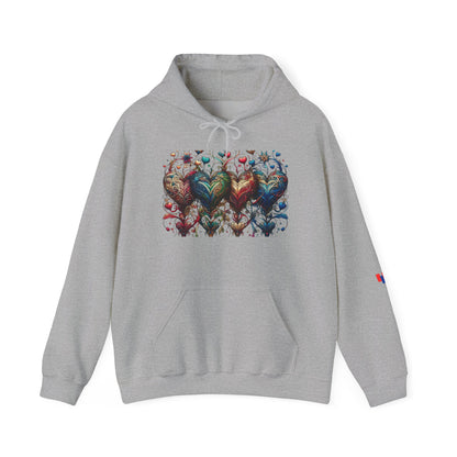Love-Struck Hearts Hoodie - Ultra-Soft Unisex Comfort That Steals Hearts